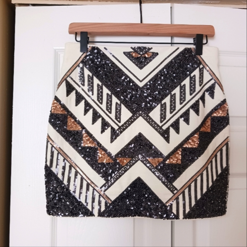 Express mini sequin skirt